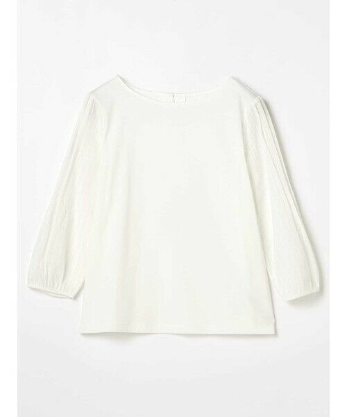 Aquascutum / アクアスキュータム カットソー | ストライプレースコンビ（ﾎﾜｲﾄ）