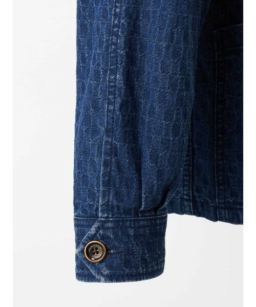 Aquascutum / アクアスキュータム ブルゾン | Club Check Denim Jacquard Jacket | 詳細11