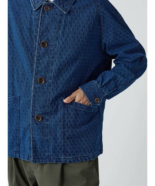 Aquascutum / アクアスキュータム ブルゾン | Club Check Denim Jacquard Jacket | 詳細7