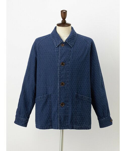Aquascutum / アクアスキュータム ブルゾン | Club Check Denim Jacquard Jacket | 詳細8