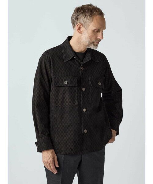 Aquascutum / アクアスキュータム その他アウター | Goat Suede CC Motif  Short Jacket（ﾌﾞﾗｳﾝ）