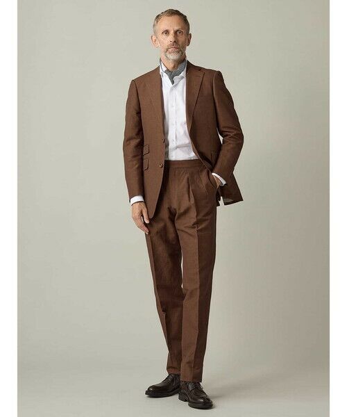 Aquascutum / アクアスキュータム スラックス・ドレスパンツ | Cotton&Linen Chambray Trousers | 詳細1