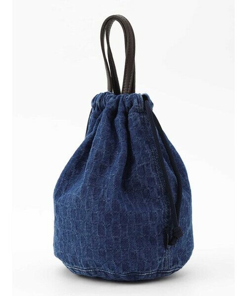 Aquascutum / アクアスキュータム その他小物 | Denim Jacquard Reversible Drawstring Bag | 詳細1