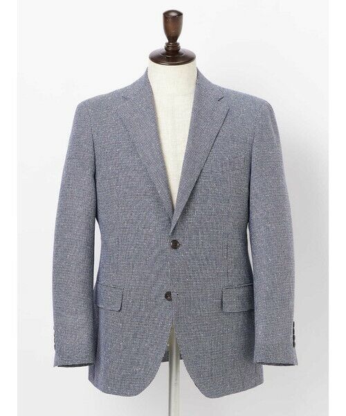 Aquascutum / アクアスキュータム テーラードジャケット | 【KING SIZE】Linen Ring Tropical Jacket（ﾈｲﾋﾞｰ）