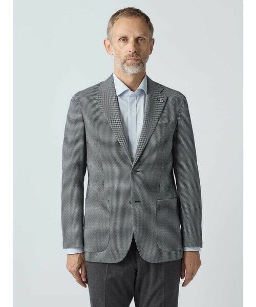 Aquascutum / アクアスキュータム テーラードジャケット | 【KING SIZE】TEC.3 Sheperd Check Knit Jacket | 詳細2