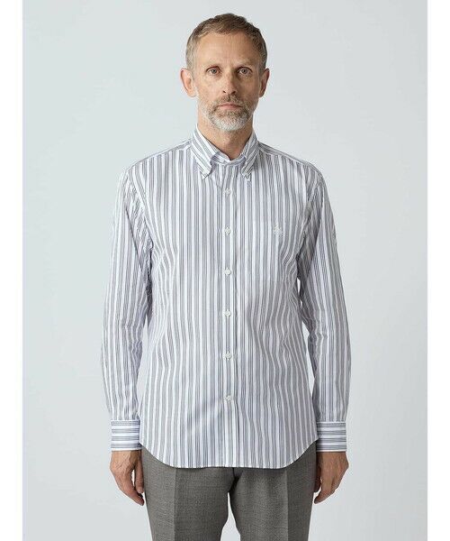 Aquascutum / アクアスキュータム シャツ・ブラウス | 【KING SIZE】Dobby Multi Stripe Shirt | 詳細2