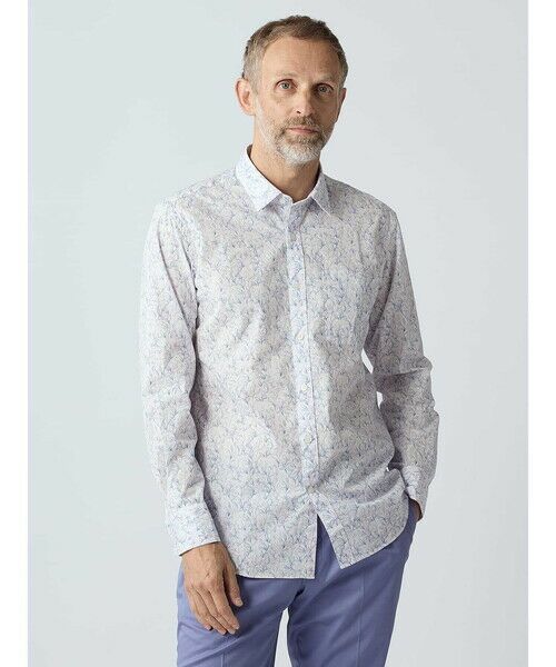 Aquascutum / アクアスキュータム シャツ・ブラウス | 【KING SIZE】Botanical Print Shirt（ﾌﾞﾙｰ）