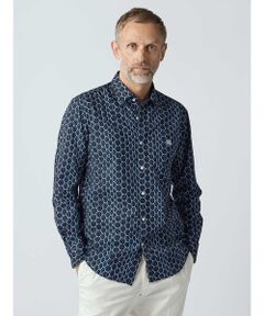 Aquascutum / アクアスキュータム シャツ・ブラウス | 【KING SIZE】Honeycomb Print Shirt