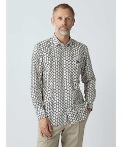 Aquascutum / アクアスキュータム シャツ・ブラウス | 【KING SIZE】Honeycomb Print Shirt