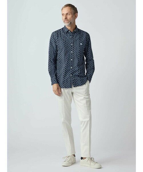 Aquascutum / アクアスキュータム シャツ・ブラウス | 【KING SIZE】Honeycomb Print Shirt | 詳細1