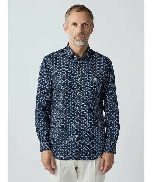 Aquascutum / アクアスキュータム シャツ・ブラウス | 【KING SIZE】Honeycomb Print Shirt | 詳細2
