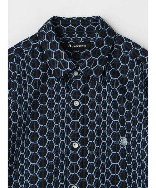 Aquascutum / アクアスキュータム シャツ・ブラウス | 【KING SIZE】Honeycomb Print Shirt | 詳細8