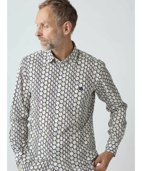 Aquascutum / アクアスキュータム シャツ・ブラウス | 【KING SIZE】Honeycomb Print Shirt | 詳細14