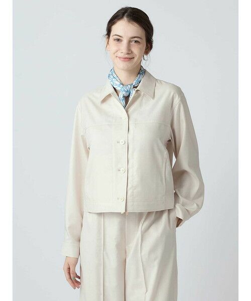 Aquascutum / アクアスキュータム テーラードジャケット | ソフトワッシャーツイルジャケット（ﾎﾜｲﾄ）