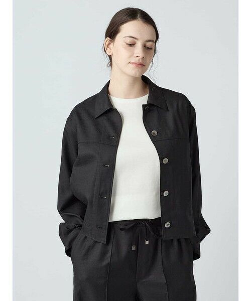 Aquascutum / アクアスキュータム テーラードジャケット | ソフトワッシャーツイルジャケット（ﾌﾞﾗｯｸ）