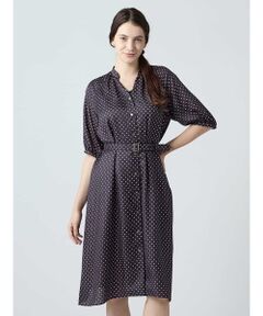 Aquascutum / アクアスキュータム ドレス | スクエアドットプリントドレス