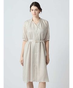 Aquascutum / アクアスキュータム ドレス | スクエアドットプリントドレス