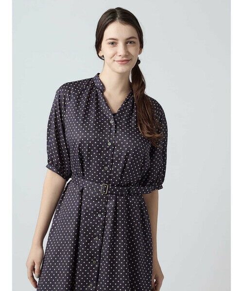 Aquascutum / アクアスキュータム ドレス | スクエアドットプリントドレス | 詳細5