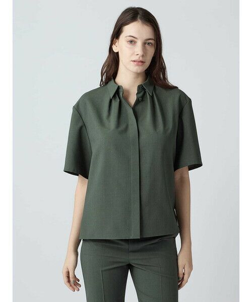 Aquascutum / アクアスキュータム シャツ・ブラウス | 【セットアップ対応】ライト強撚ハーフスリーブシャツ（ｶｰｷ）