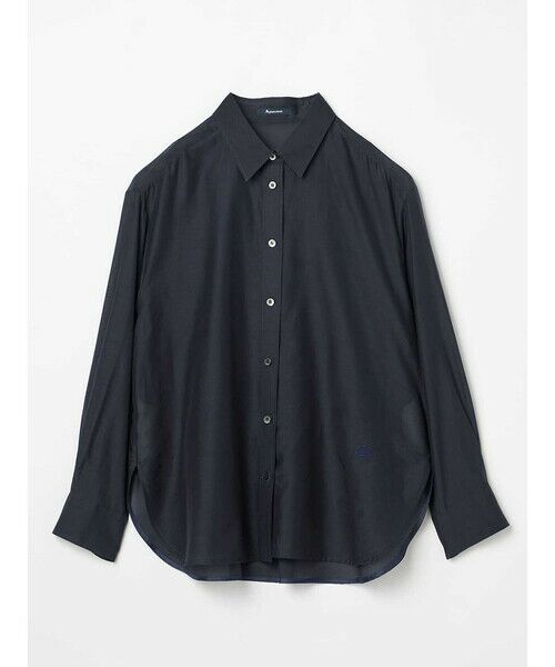 Aquascutum / アクアスキュータム シャツ・ブラウス | ウォッシャブルシルクブラウス（ﾈｲﾋﾞｰ）