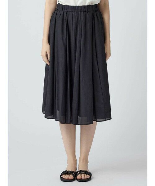 Aquascutum / アクアスキュータム ミニ・ひざ丈スカート | トリアセコットンローンスカート | 詳細2