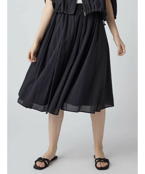 Aquascutum / アクアスキュータム ミニ・ひざ丈スカート | トリアセコットンローンスカート | 詳細5