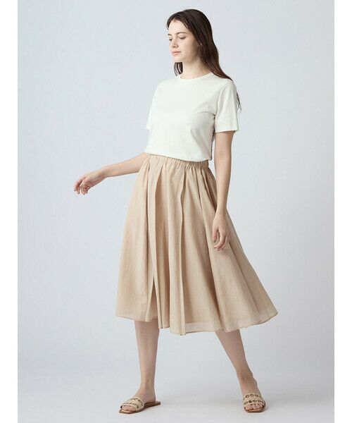 Aquascutum / アクアスキュータム ミニ・ひざ丈スカート | トリアセコットンローンスカート | 詳細12