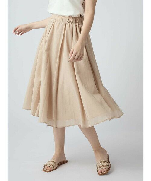 Aquascutum / アクアスキュータム ミニ・ひざ丈スカート | トリアセコットンローンスカート | 詳細13