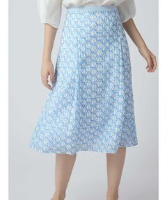 Aquascutum / アクアスキュータム ミニ・ひざ丈スカート | 【セットアップ対応】ハニカムプリントスカート