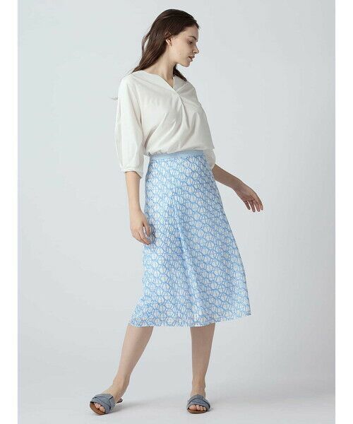 Aquascutum / アクアスキュータム ミニ・ひざ丈スカート | 【セットアップ対応】ハニカムプリントスカート | 詳細1