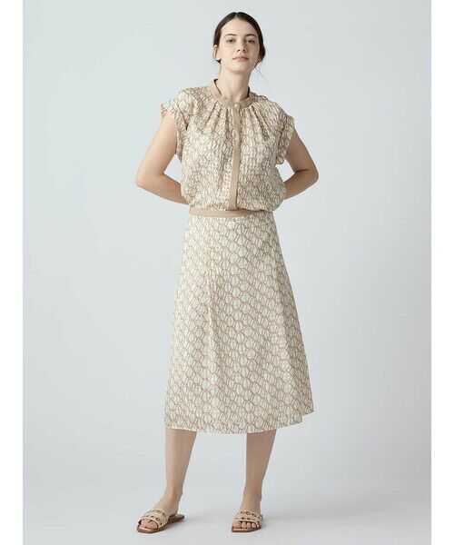 Aquascutum / アクアスキュータム ミニ・ひざ丈スカート | 【セットアップ対応】ハニカムプリントスカート | 詳細10