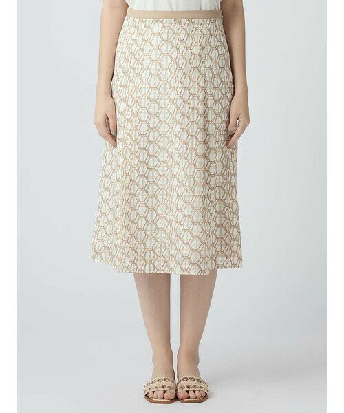 Aquascutum / アクアスキュータム ミニ・ひざ丈スカート | 【セットアップ対応】ハニカムプリントスカート | 詳細6