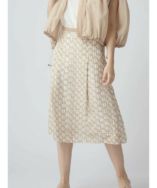 Aquascutum / アクアスキュータム ミニ・ひざ丈スカート | 【セットアップ対応】ハニカムプリントスカート | 詳細9