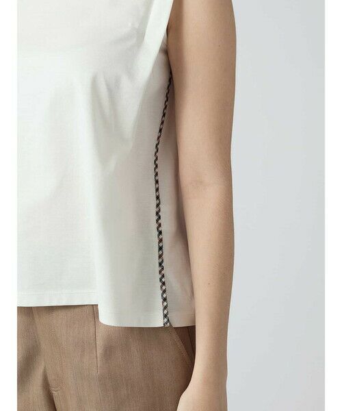 Aquascutum / アクアスキュータム カットソー | スーピマコットンポンチ ノースリーブ | 詳細9