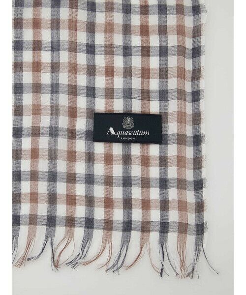 Aquascutum / アクアスキュータム マフラー・ショール・スヌード・ストール | クラブチェックリネンストール | 詳細3