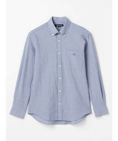 Aquascutum / アクアスキュータム シャツ・ブラウス | London Sucker Stripe Shirt（ﾌﾞﾙｰ）