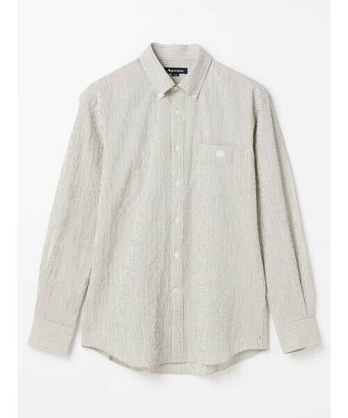 Aquascutum / アクアスキュータム シャツ・ブラウス | London Sucker Stripe Shirt（ｸﾞﾚｰ）