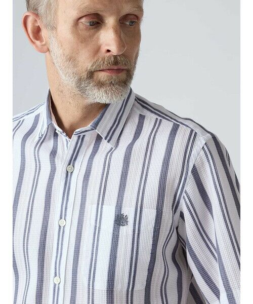 Aquascutum / アクアスキュータム シャツ・ブラウス | Waffle Multi Stripe Short Sleeve Shirt | 詳細14