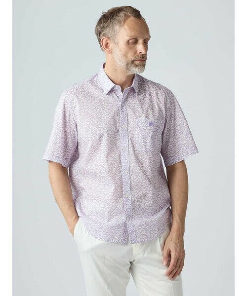 Aquascutum / アクアスキュータム シャツ・ブラウス | Liberty Print Short Sleeve Shirt（ﾊﾟｰﾌﾟﾙ）