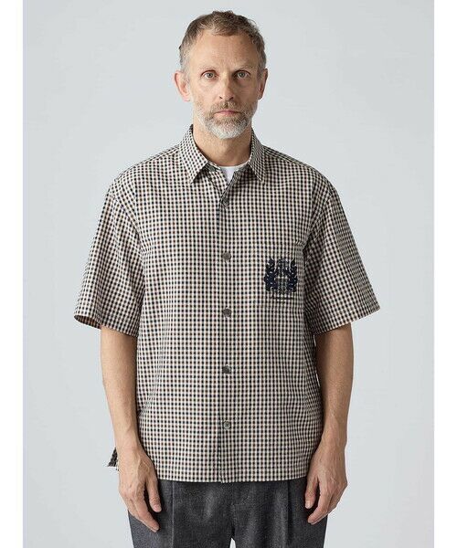 Aquascutum / アクアスキュータム シャツ・ブラウス | Seer-sucker Club Check Short Sleeve Shirt Outer | 詳細2
