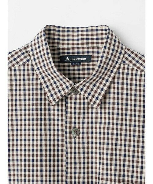 Aquascutum / アクアスキュータム シャツ・ブラウス | Seer-sucker Club Check Short Sleeve Shirt Outer | 詳細8