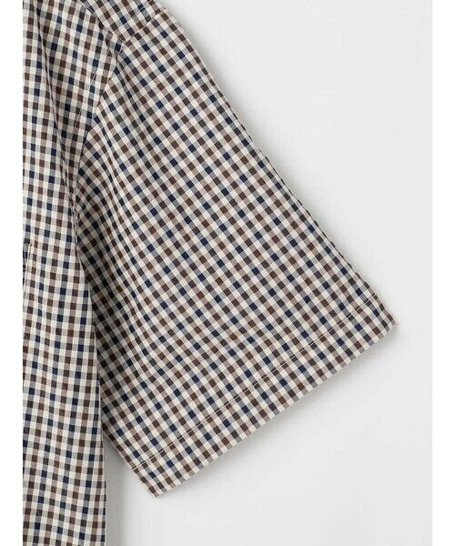 Aquascutum / アクアスキュータム シャツ・ブラウス | Seer-sucker Club Check Short Sleeve Shirt Outer | 詳細9