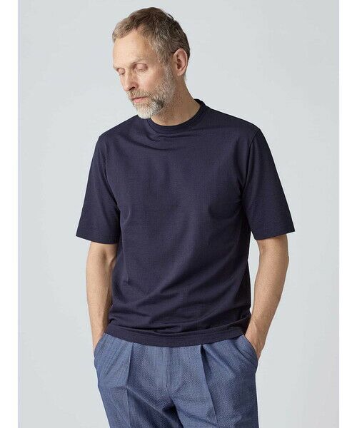 Aquascutum / アクアスキュータム カットソー | TEC.3 Seer-sucker T-shirt（ﾈｲﾋﾞｰ）