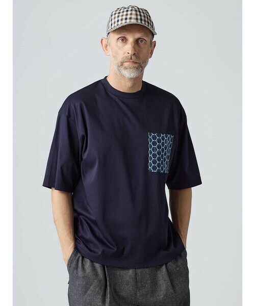 Aquascutum / アクアスキュータム カットソー | AQ Honeycomb T-shirt（ﾈｲﾋﾞｰ）