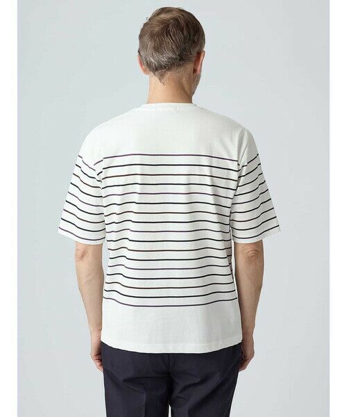 Aquascutum / アクアスキュータム カットソー | ＜175th limited＞Club Check Striped T-shirt | 詳細4
