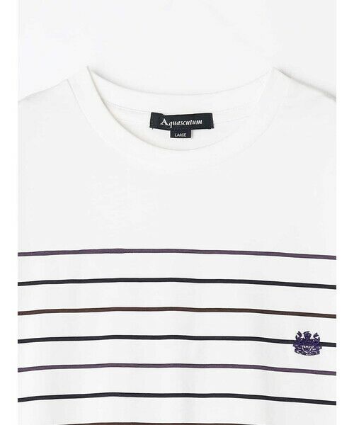 Aquascutum / アクアスキュータム カットソー | ＜175th limited＞Club Check Striped T-shirt | 詳細8