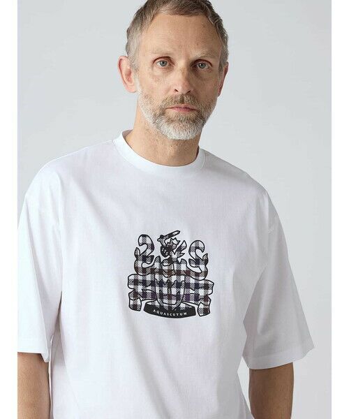 Aquascutum / アクアスキュータム カットソー | ＜175th limited＞Club Check×Crest T-shirt | 詳細10