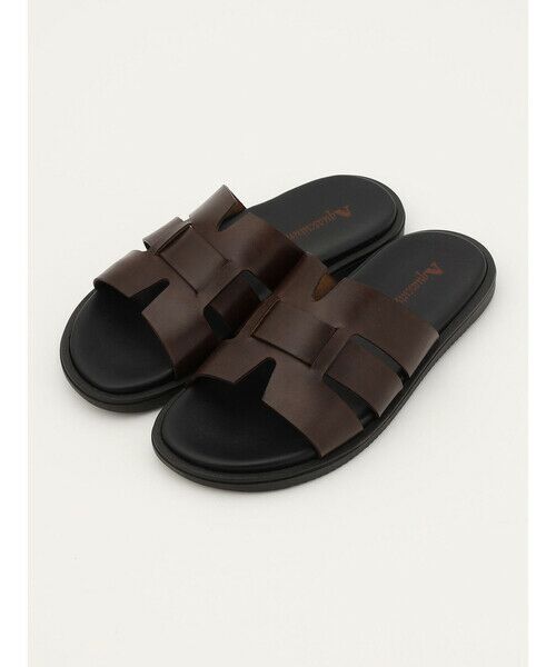 Aquascutum / アクアスキュータム フラットシューズ | Leather Sandals（ﾌﾞﾗｳﾝ）