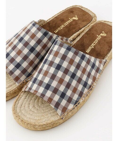Aquascutum / アクアスキュータム フラットシューズ | Club Check Espadrilles Sandals | 詳細1