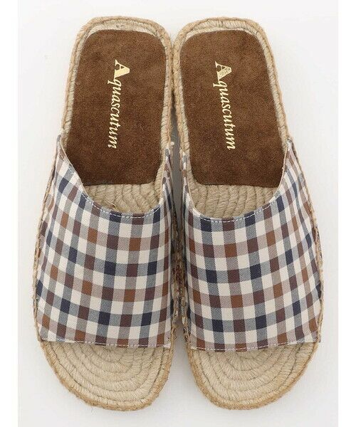Aquascutum / アクアスキュータム フラットシューズ | Club Check Espadrilles Sandals | 詳細2
